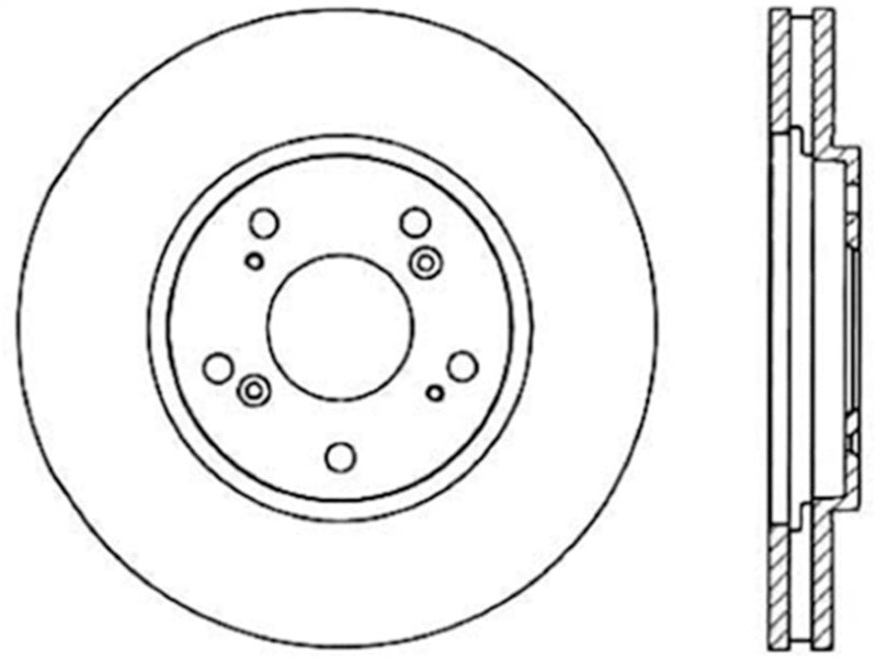 StopTech 91-96 Acura NSX Cryo Slotted Rear Right Sport Brake Rotor-Brake Rotors - Slotted-Grocery Getter Performance