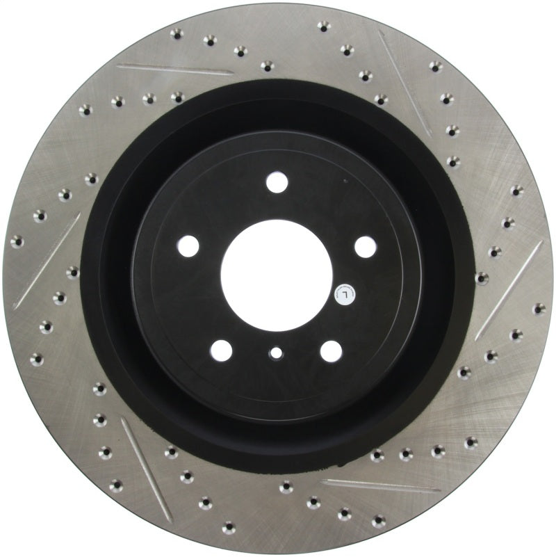 StopTech Infiniti G37 / Nissan 370Z SportStop Slotted & Drilled Front Left Rotor-Brake Rotors - Slot & Drilled-Grocery Getter Performance