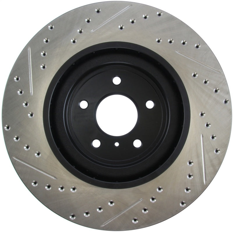 StopTech Infiniti G37 / Nissan 370Z SportStop Slotted & Drilled Front Left Rotor-Brake Rotors - Slot & Drilled-Grocery Getter Performance
