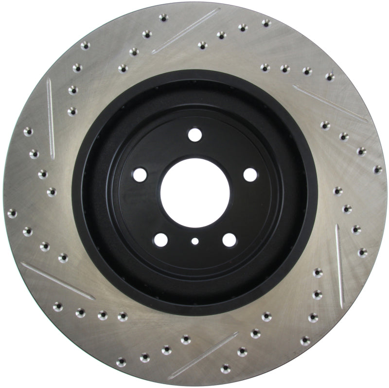 StopTech Infiniti G37 / Nissan 370Z SportStop Slotted & Drilled Front Left Rotor-Brake Rotors - Slot & Drilled-Grocery Getter Performance