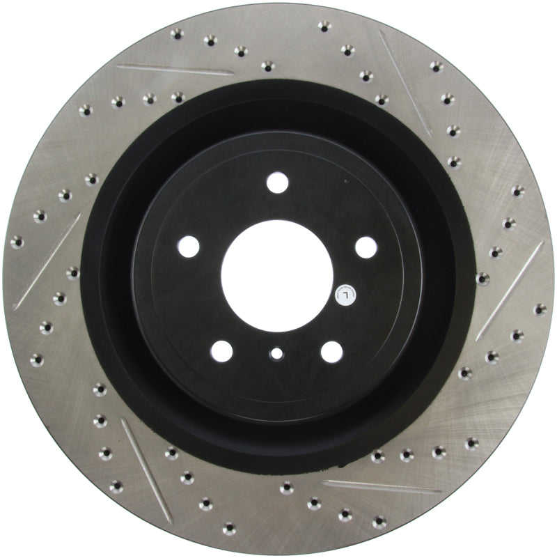 StopTech Infiniti G37 / Nissan 370Z SportStop Slotted & Drilled Front Left Rotor-Brake Rotors - Slot & Drilled-Grocery Getter Performance