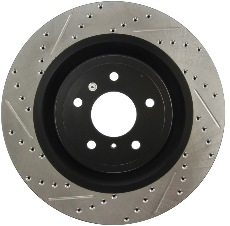 StopTech Infiniti G37 / Nissan 370Z SportStop Slotted & Drilled Front Right Rotor-Brake Rotors - Slot & Drilled-Grocery Getter Performance