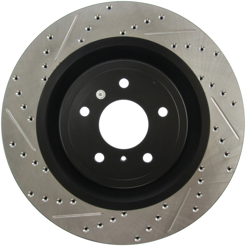 StopTech Infiniti G37 / Nissan 370Z SportStop Slotted & Drilled Front Right Rotor-Brake Rotors - Slot & Drilled-Grocery Getter Performance