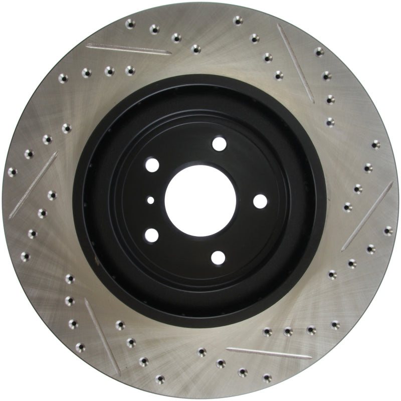 StopTech Infiniti G37 / Nissan 370Z SportStop Slotted & Drilled Front Right Rotor-Brake Rotors - Slot & Drilled-Grocery Getter Performance