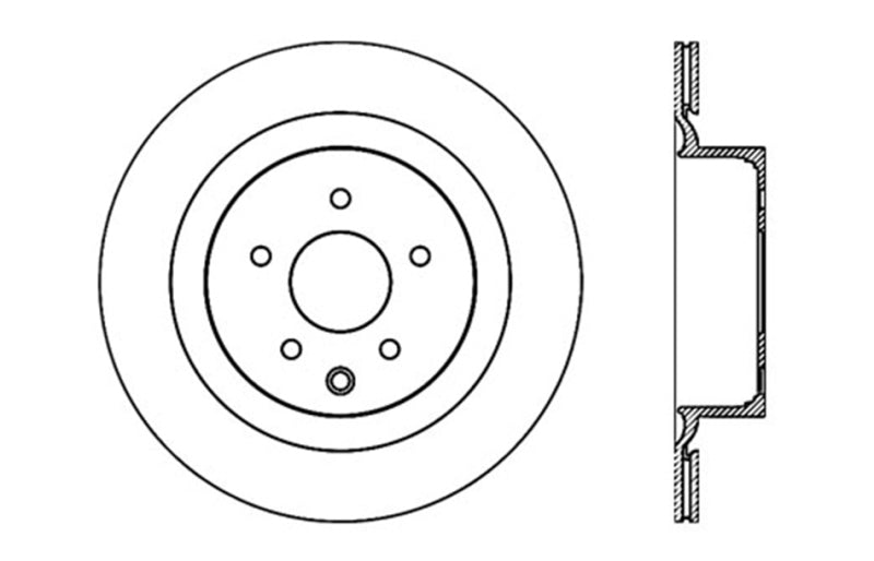 StopTech Infiniti G37 / Nissan 370Z SportStop Slotted & Drilled Rear Left Rotor-Brake Rotors - Slot & Drilled-Grocery Getter Performance