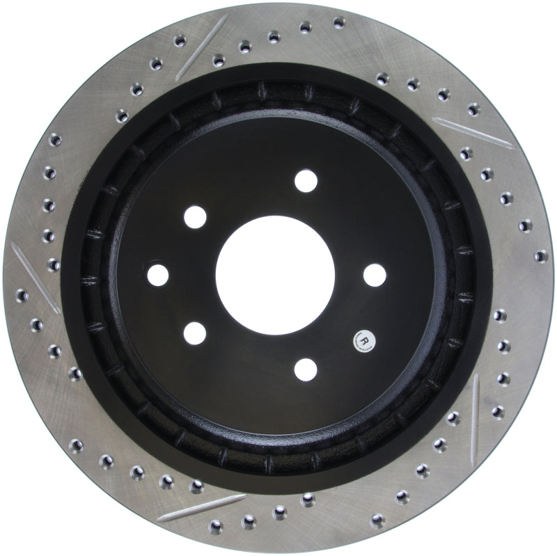 StopTech Infiniti G37 / Nissan 370Z SportStop Slotted & Drilled Rear Right Rotor-Brake Rotors - Slot & Drilled-Grocery Getter Performance