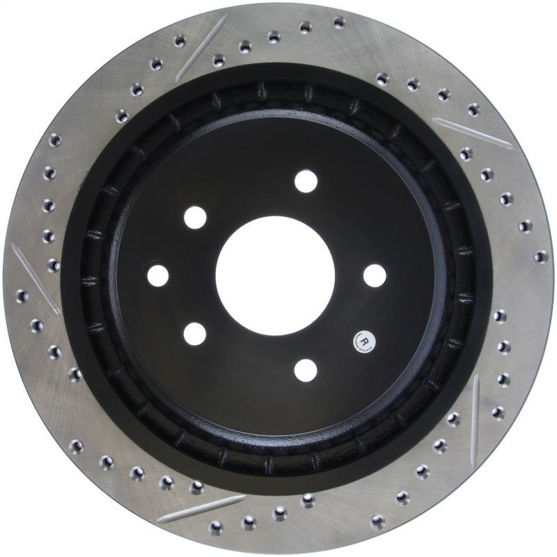 StopTech Infiniti G37 / Nissan 370Z SportStop Slotted & Drilled Rear Right Rotor-Brake Rotors - Slot & Drilled-Grocery Getter Performance