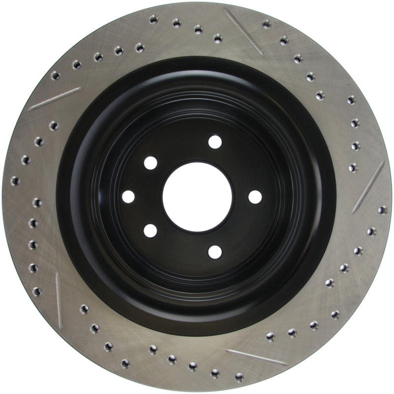 StopTech Infiniti G37 / Nissan 370Z SportStop Slotted & Drilled Rear Right Rotor-Brake Rotors - Slot & Drilled-Grocery Getter Performance
