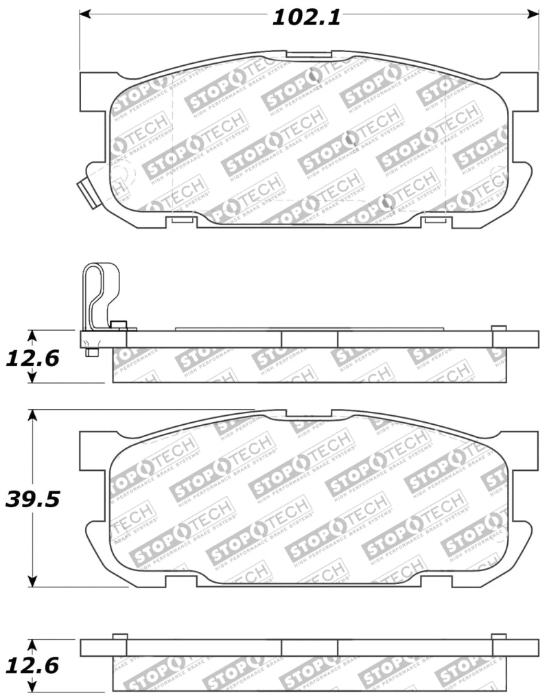 StopTech Performance 01-05 Miata w/ Sport Suspension Rear Brake Pads D891-Brake Pads - Performance-Grocery Getter Performance