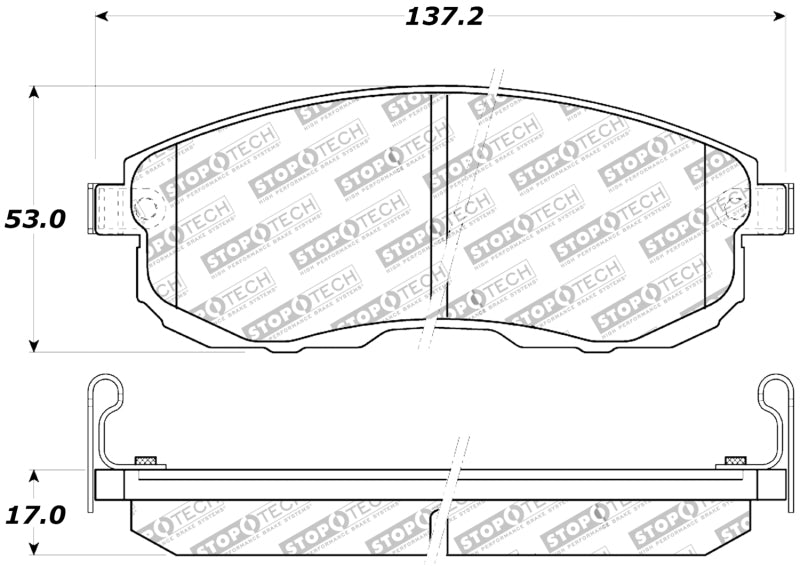StopTech Performance 02-05 Infiniti G35 / 07-09 Nissan Altima/Sentra / 6/02-05 350Z Front Brake Pa-Brake Pads - Performance-Grocery Getter Performance