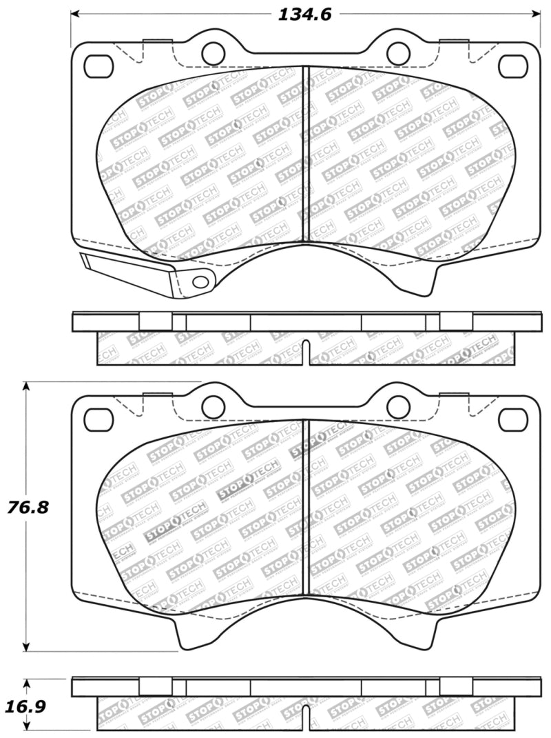 StopTech Performance 03-09 Lexus GX 470 Front Brake Pads-Brake Pads - Performance-Grocery Getter Performance