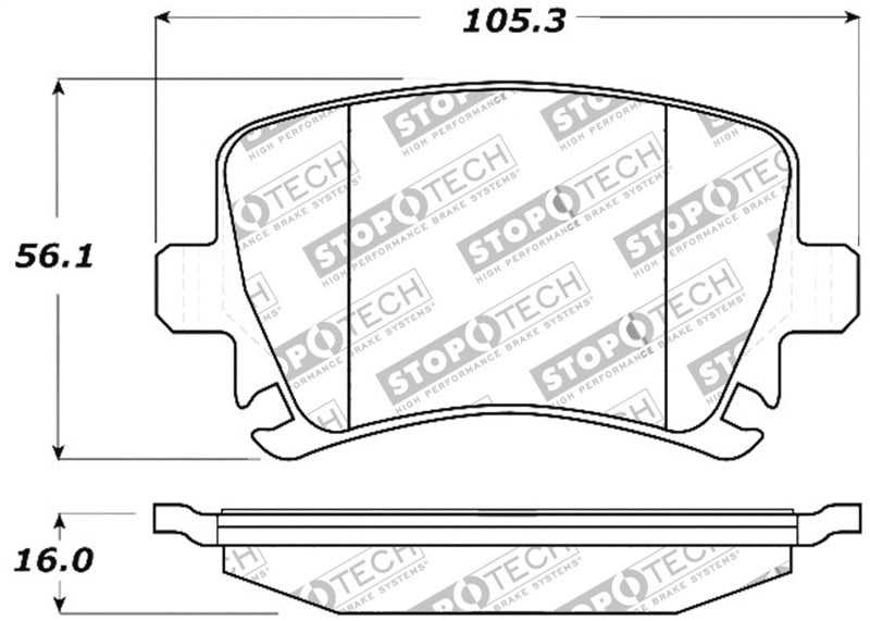 StopTech Performance 06-09 Audi A3 / 05-09 Audi A4/A6 / 08-09 Audi TT / 06-09 VW GTI / 06-09 Jetta-Brake Pads - Performance-Grocery Getter Performance