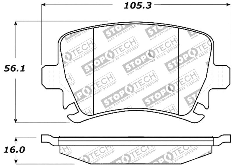 StopTech Performance 06-09 Audi A3 / 05-09 Audi A4/A6 / 08-09 Audi TT / 06-09 VW GTI / 06-09 Jetta-Brake Pads - Performance-Grocery Getter Performance