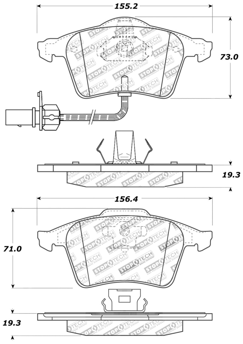 StopTech Performance 07-09 Mazda 3 Front Brake Pads-Brake Pads - Performance-Grocery Getter Performance