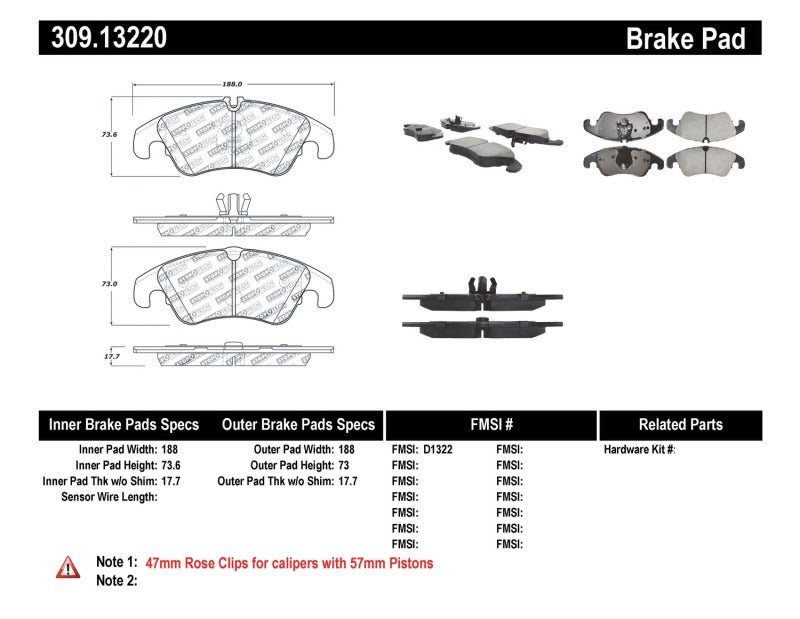 StopTech Performance 08-10 Audi A5 / 10 S4 / 09-10 Audi A4 (except Quattro) Front Brake Pads-Brake Pads - Performance-Grocery Getter Performance