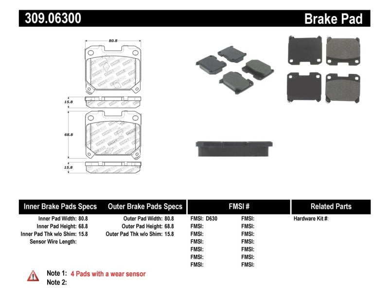 StopTech Performance 5/93-98 Toyota Supra Turbo Rear Brake Pads-Brake Pads - Performance-Grocery Getter Performance