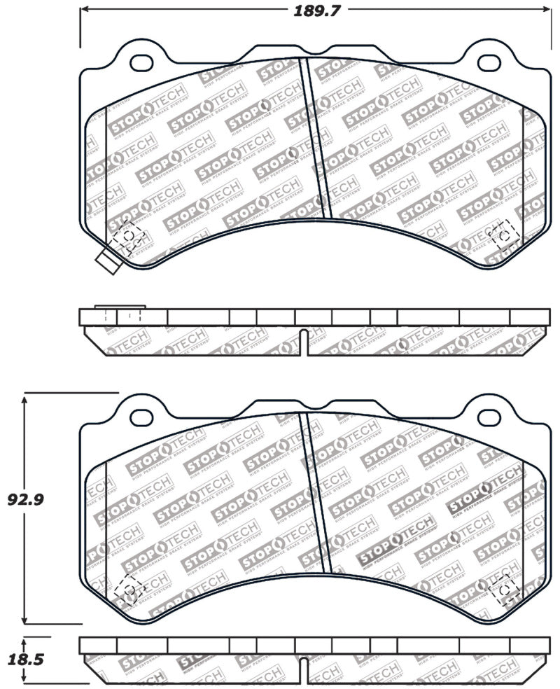StopTech Performance Brake Pads-Brake Pads - Performance-Grocery Getter Performance