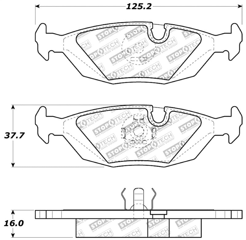 StopTech Performance Rear Brake Pads-Brake Pads - Performance-Grocery Getter Performance