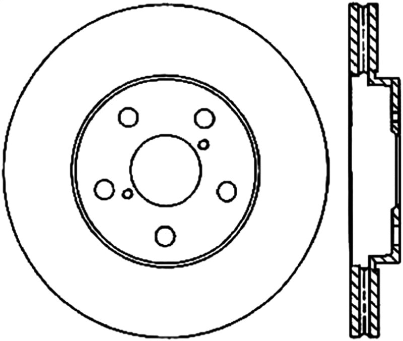 StopTech Power Slot 06-11 Lexus GS Series / 06-12 IS350 Front Left Drilled & Slotted Rotor-Brake Rotors - Slot & Drilled-Grocery Getter Performance