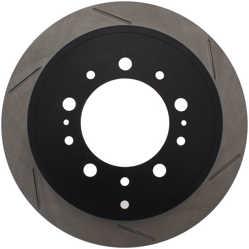 StopTech Power Slot 08-09 Lexus LX450/470/570 / 07-09 Toyota Tundra Slotted Left Rear Rotor-Brake Rotors - Slotted-Grocery Getter Performance