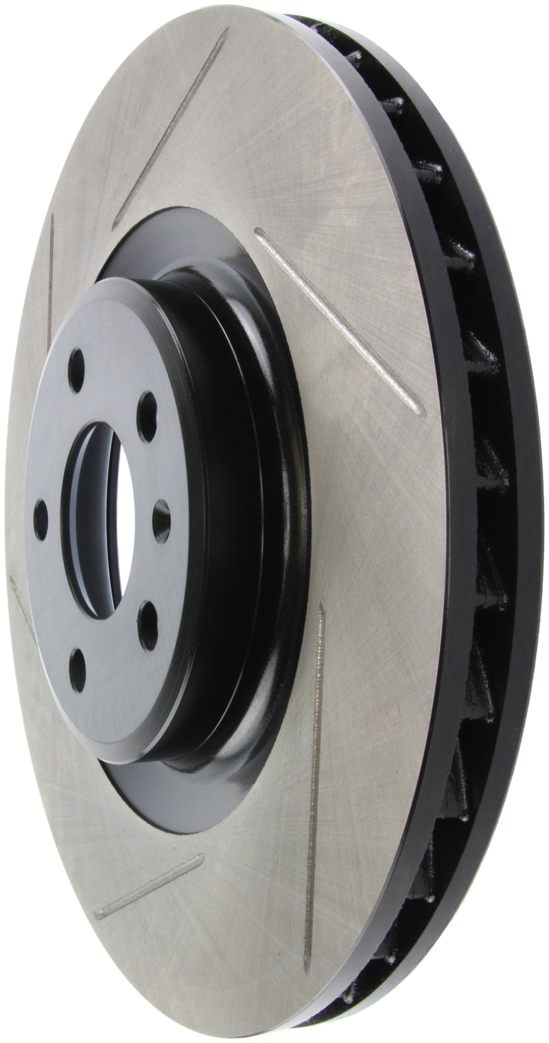 StopTech Power Slot 10-6/11 Audi S4 / 08-11 S5 Front Right Slotted Rotor-Brake Rotors - Slotted-Grocery Getter Performance