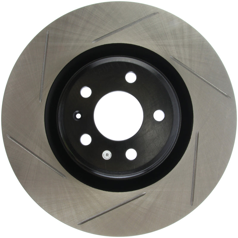 StopTech Power Slot 10-6/11 Audi S4 / 08-11 S5 Front Right Slotted Rotor-Brake Rotors - Slotted-Grocery Getter Performance