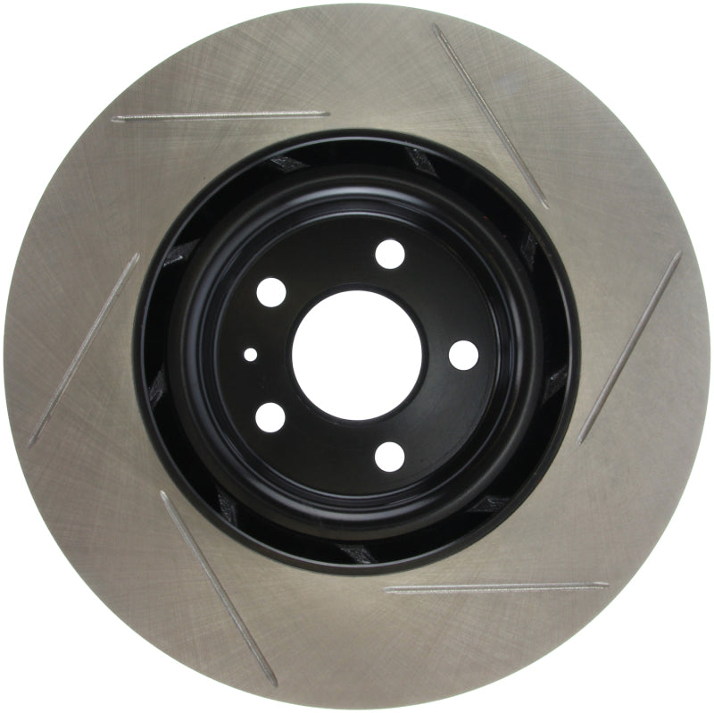 StopTech Power Slot 10-6/11 Audi S4 / 08-11 S5 Front Right Slotted Rotor-Brake Rotors - Slotted-Grocery Getter Performance