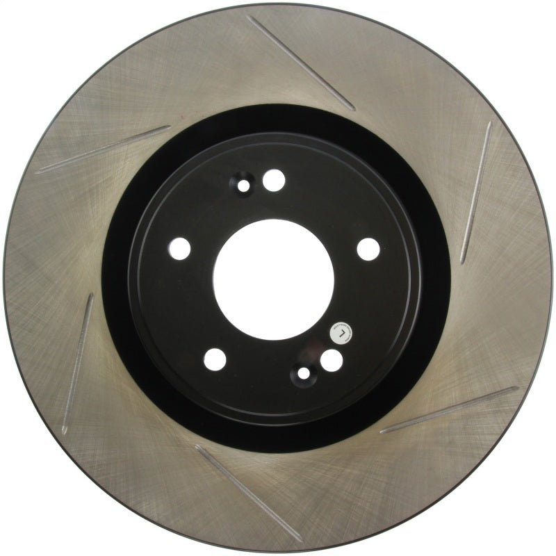 StopTech Power Slot 10 Hyundai Genesis Coupe Track Front Left Slotted Rotor-Brake Rotors - Slotted-Grocery Getter Performance