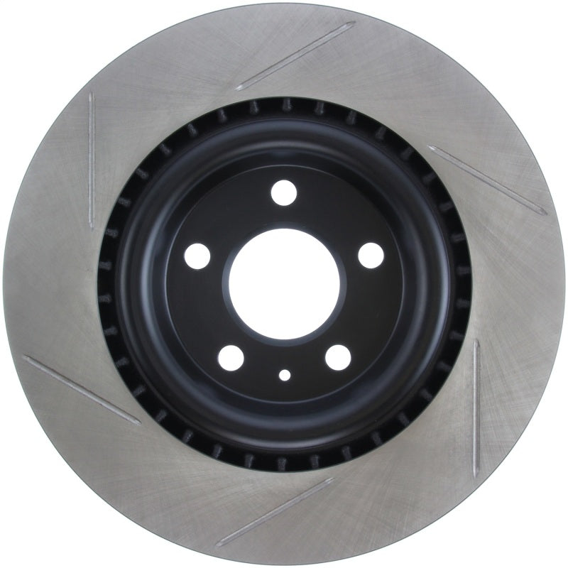 StopTech Power Slot 12-13 Audi A6 Quattro/11-12 A7 Quattro / 10-13 S4 Rear Left Slotted Rotor-Brake Rotors - Slotted-Grocery Getter Performance