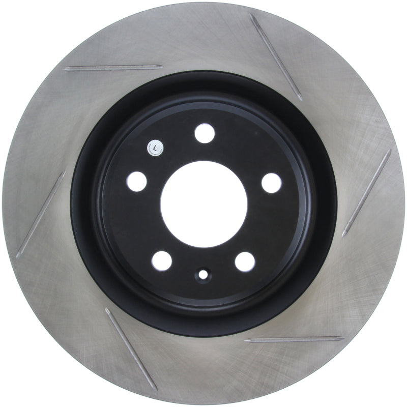 StopTech Power Slot 12-13 Audi A6 Quattro/11-12 A7 Quattro / 10-13 S4 Rear Left Slotted Rotor-Brake Rotors - Slotted-Grocery Getter Performance