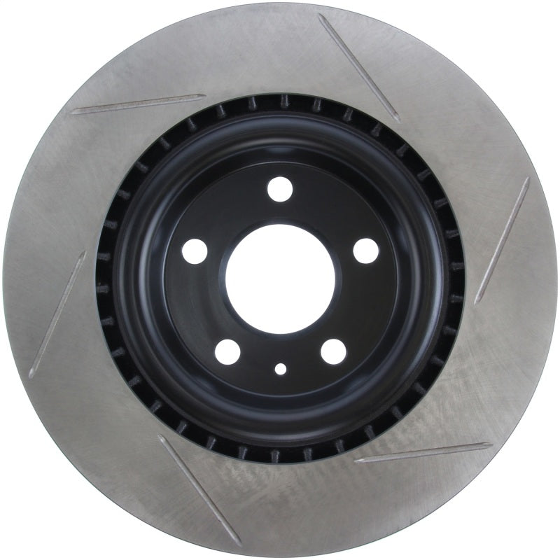 StopTech Power Slot 12-13 Audi A6 Quattro/11-12 A7 Quattro / 10-13 S4 Rear Right Slotted Rotor-Brake Rotors - Slotted-Grocery Getter Performance