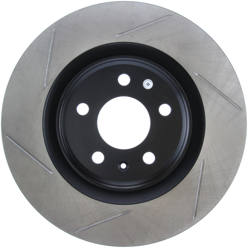 StopTech Power Slot 12-13 Audi A6 Quattro/11-12 A7 Quattro / 10-13 S4 Rear Right Slotted Rotor-Brake Rotors - Slotted-Grocery Getter Performance