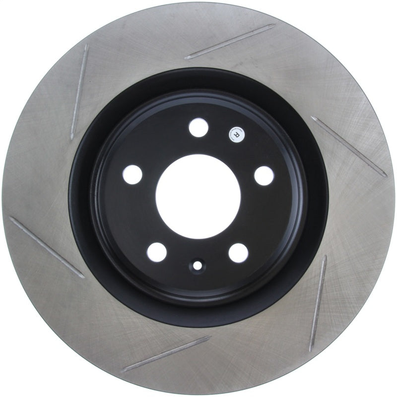 StopTech Power Slot 12-13 Audi A6 Quattro/11-12 A7 Quattro / 10-13 S4 Rear Right Slotted Rotor-Brake Rotors - Slotted-Grocery Getter Performance