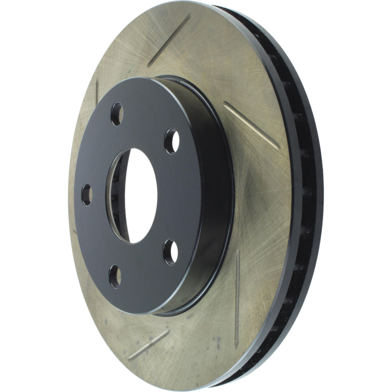 StopTech Power Slot 1/90-95 Toyota MR2 Front Right SportStop Slotted Rotor-Brake Rotors - Slotted-Grocery Getter Performance