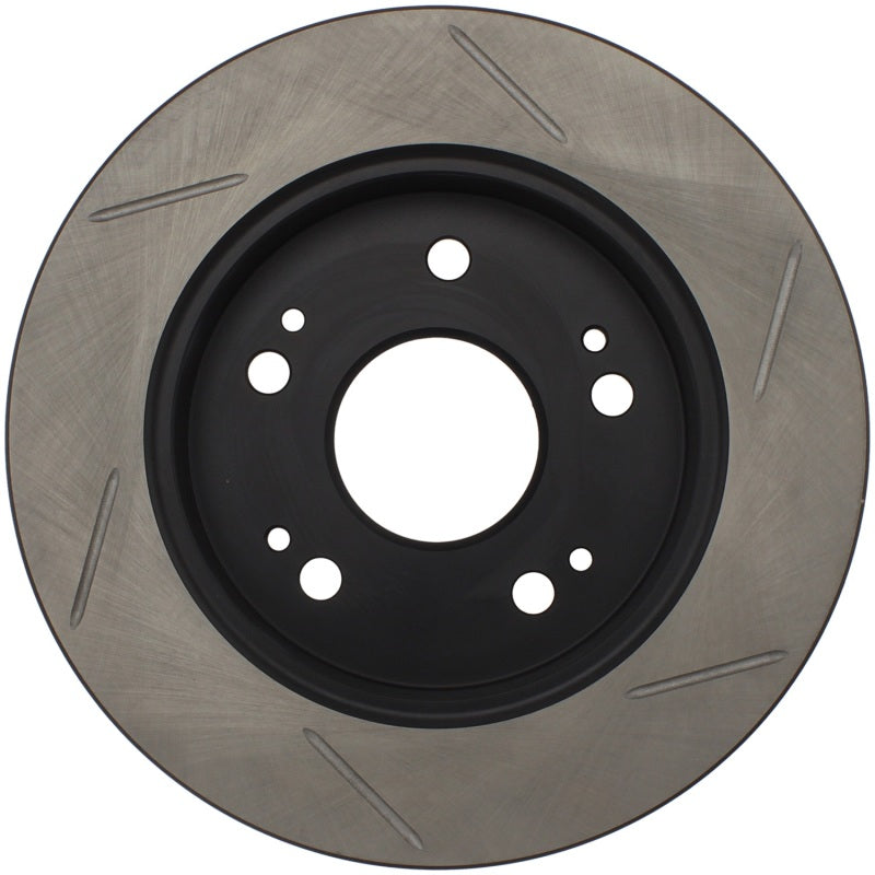StopTech Power Slot Slotted 06-08 Honda Civic Si Rear Right Rotor-Brake Rotors - Slotted-Grocery Getter Performance