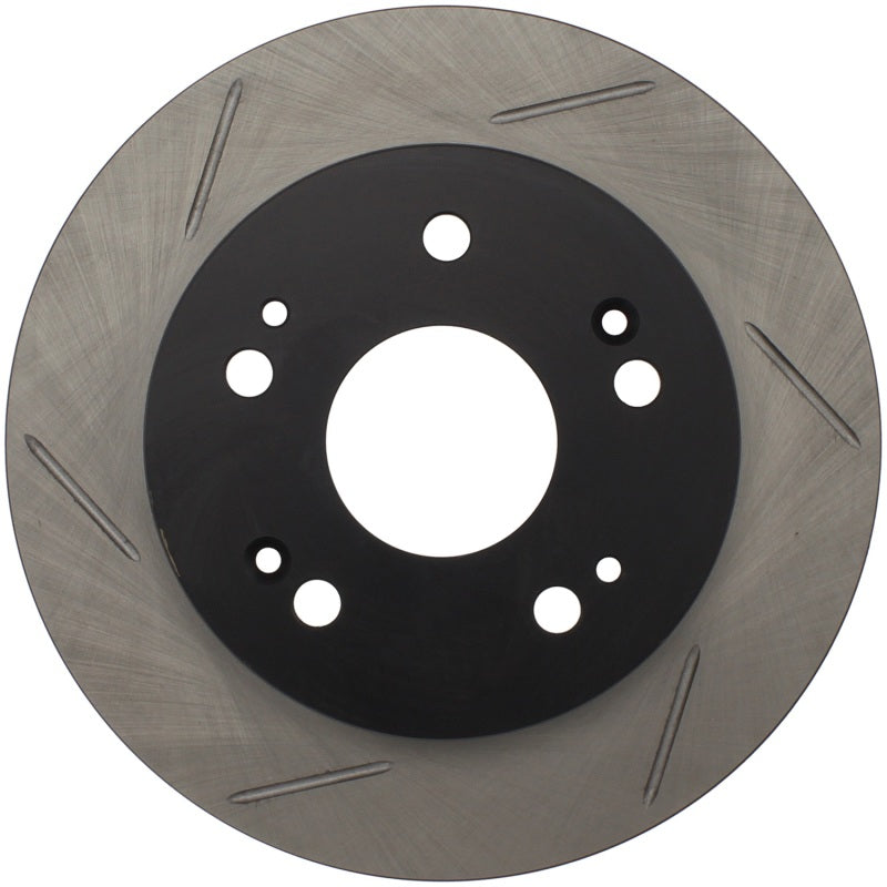 StopTech Power Slot Slotted 06-08 Honda Civic Si Rear Right Rotor-Brake Rotors - Slotted-Grocery Getter Performance