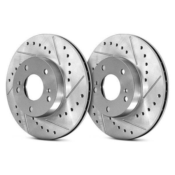 StopTech Select Sport 11-16 Toyota Avalon/ 11-17 Camry SportStop Slotted & Drilled Left Front Rotor-Brake Rotors - Slot & Drilled-Grocery Getter Performance