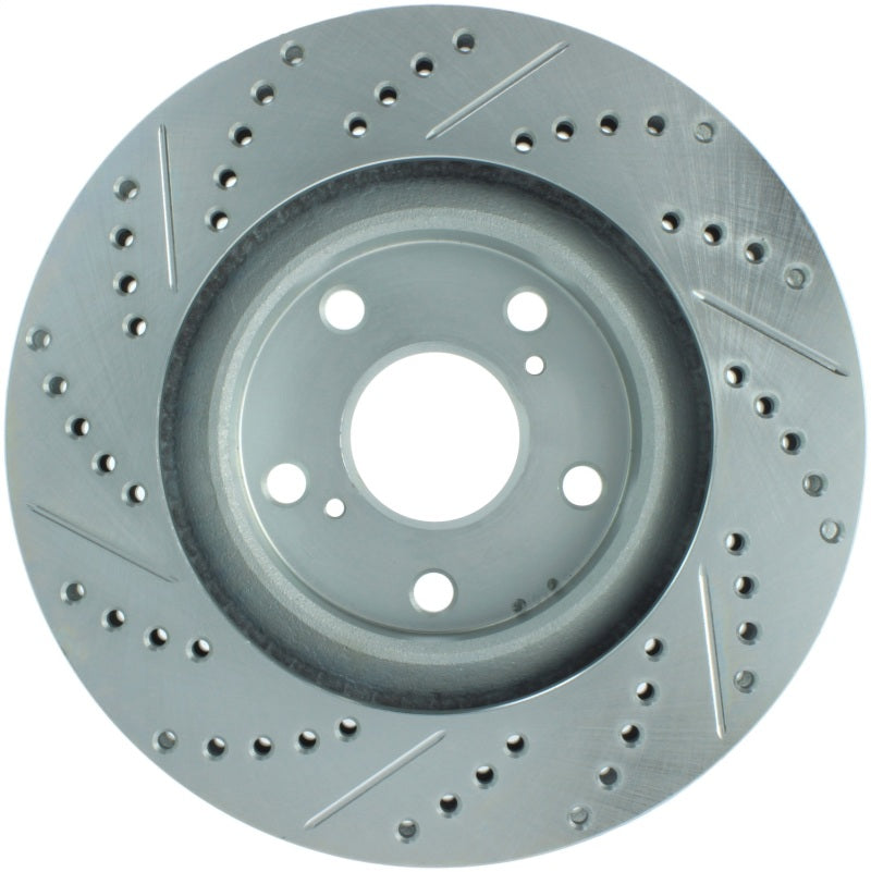 StopTech Select Sport 11-16 Toyota Avalon/ 11-17 Camry SportStop Slotted & Drilled Left Front Rotor-Brake Rotors - Slot & Drilled-Grocery Getter Performance