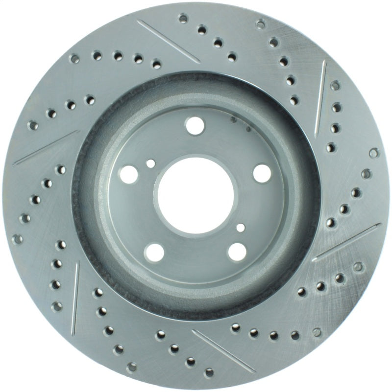StopTech Select Sport 11-16 Toyota Avalon/ 11-17 Camry SportStop Slotted & Drilled Right Front Rotor-Brake Rotors - Slot & Drilled-Grocery Getter Performance
