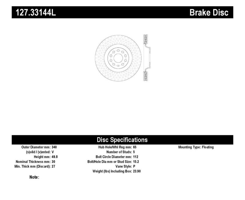 StopTech Slotted & Drilled Sport Brake Rotor-Brake Rotors - Slot & Drilled-Grocery Getter Performance