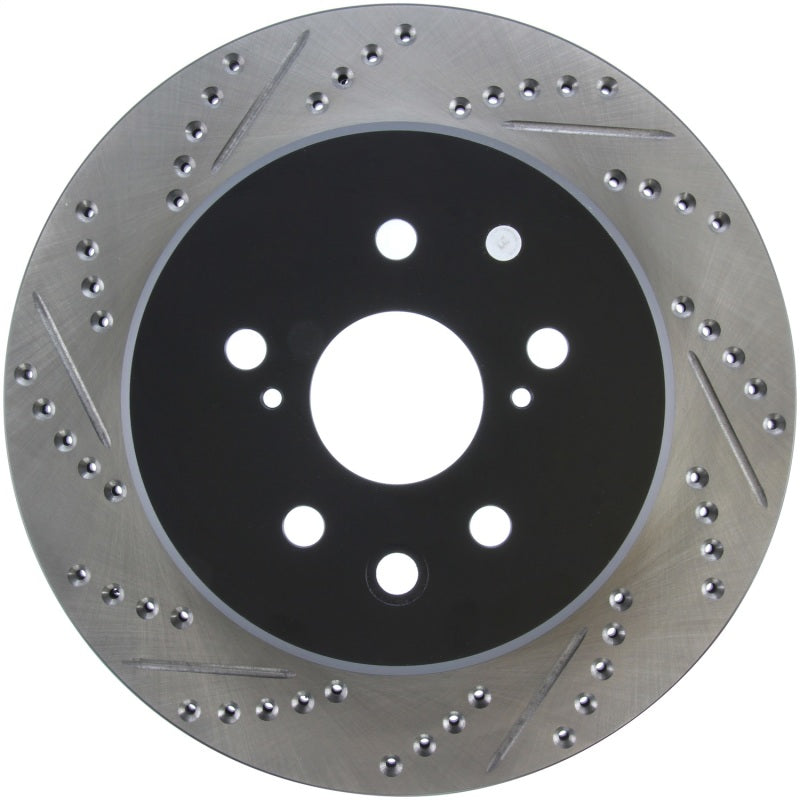 StopTech Slotted & Drilled Sport Brake Rotor Right Rear 13-14 Lexus GS300/350/400/430-Brake Rotors - Slot & Drilled-Grocery Getter Performance