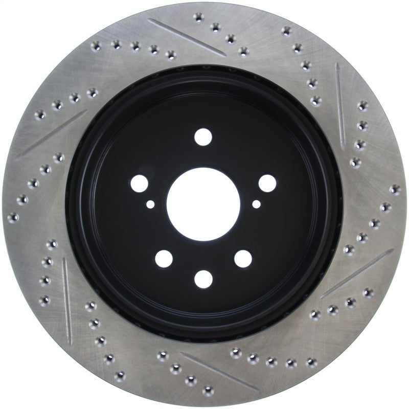 StopTech Slotted & Drilled Sport Brake Rotor Right Rear 13-14 Lexus GS300/350/400/430-Brake Rotors - Slot & Drilled-Grocery Getter Performance