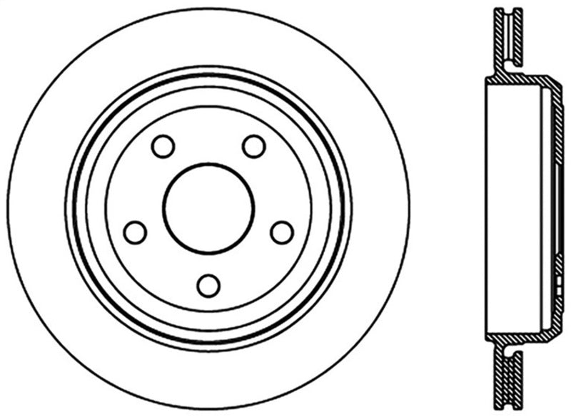 StopTech Slotted Sport Brake Rotor 11-17 Jeep Grand Cherokee (Excludes SRT8)-Brake Rotors - Slotted-Grocery Getter Performance