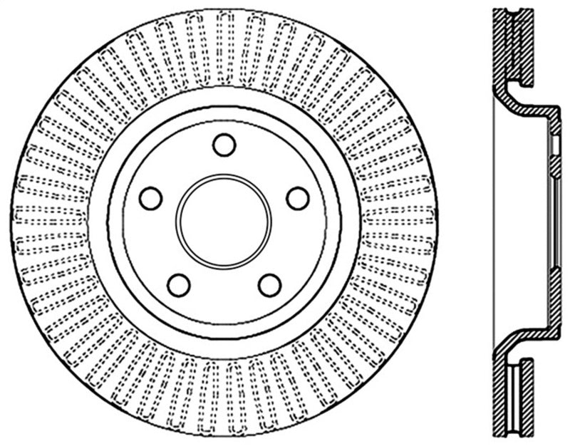 StopTech Slotted Sport Brake Rotor 11-17 Jeep Grand Cherokee (Excludes SRT8)-Brake Rotors - Slotted-Grocery Getter Performance