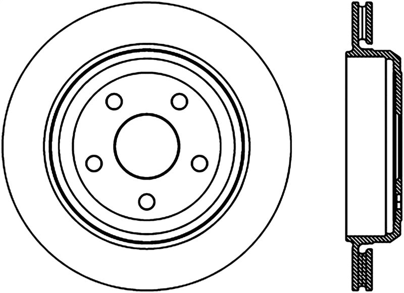 StopTech Slotted Sport Brake Rotor 11-17 Jeep Grand Cherokee (Excludes SRT8)-Brake Rotors - Slotted-Grocery Getter Performance
