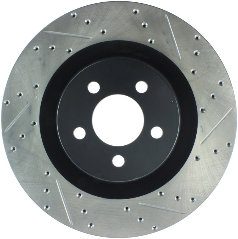 StopTech SportStop 06-09 Chrysler SRT-8 Front Left Drilled & Slotted Rotor-Brake Rotors - Slot & Drilled-Grocery Getter Performance