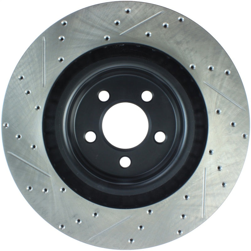 StopTech SportStop 06-09 Chrysler SRT-8 Front Left Drilled & Slotted Rotor-Brake Rotors - Slot & Drilled-Grocery Getter Performance