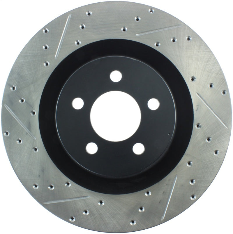 StopTech SportStop 06-09 Chrysler SRT-8 Front Right Drilled & Slotted Rotor-Brake Rotors - Slot & Drilled-Grocery Getter Performance