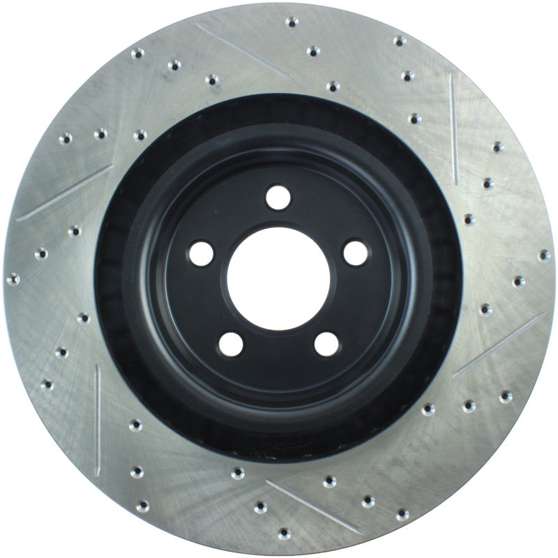 StopTech SportStop 06-09 Chrysler SRT-8 Front Right Drilled & Slotted Rotor-Brake Rotors - Slot & Drilled-Grocery Getter Performance