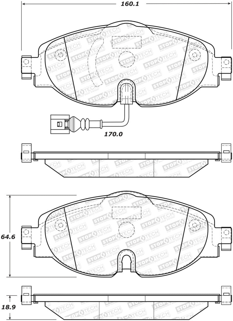 StopTech Street Brake Pads - Front-Brake Pads - OE-Grocery Getter Performance